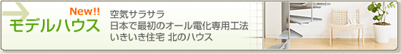 モデルハウス | 空気サラサラ・日本で最初のオール電化戸専用工法・いきいき住宅・北のハウス